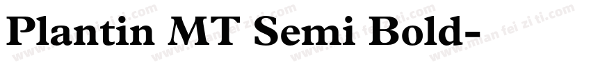 Plantin MT Semi Bold字体转换